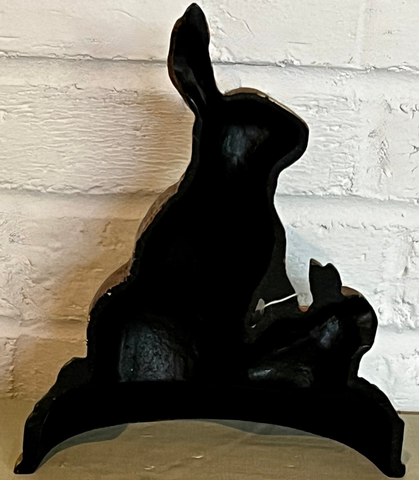 Vintage Cast Iron Bunny Doorstop