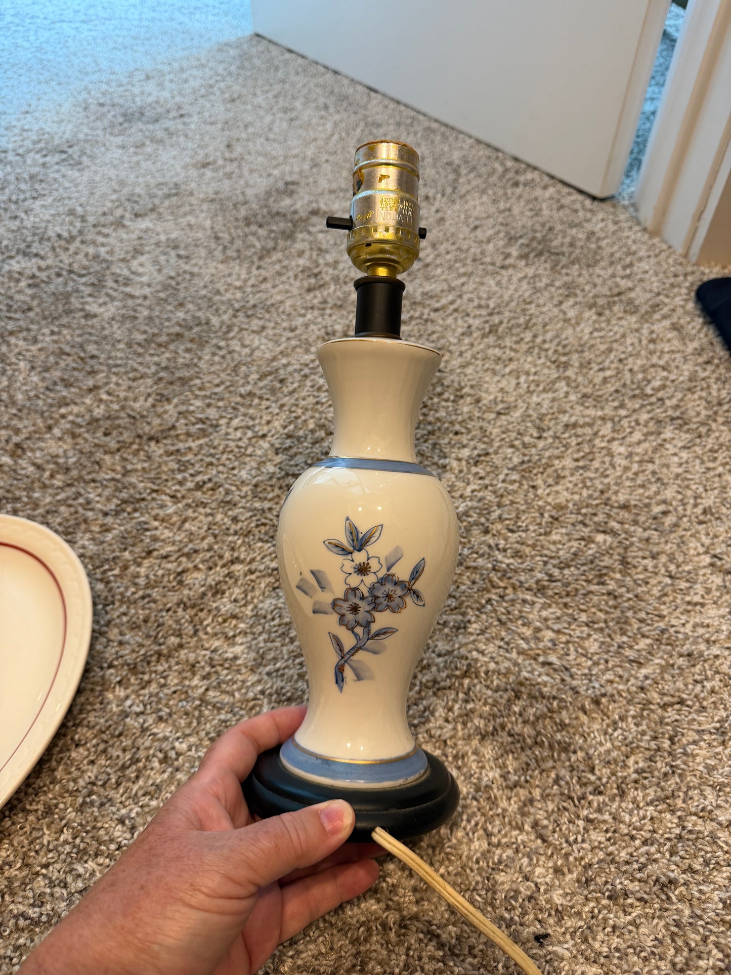 Lamp 12" tall, 3.5" wide