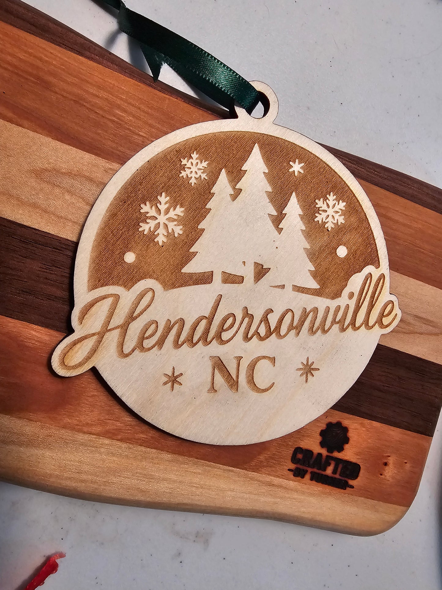 Hendersonville cursive Ornament