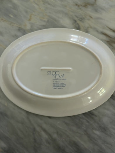 Studio Nova Oval Garden Bloom Dish 9" x 6.5"