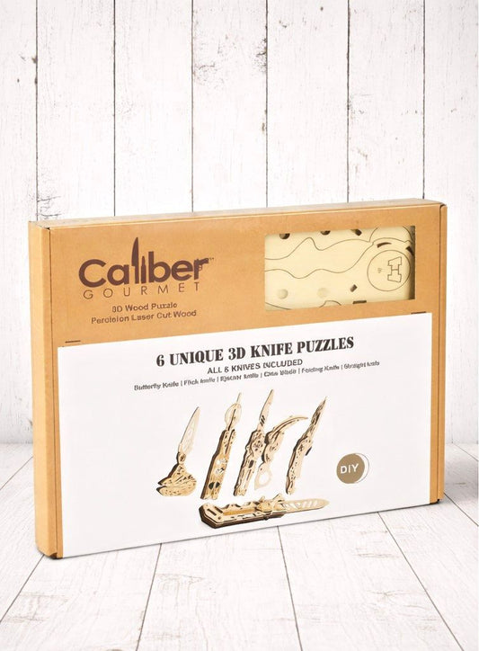 3D 6 Pc Wood Knife Set Puzzle - 1152