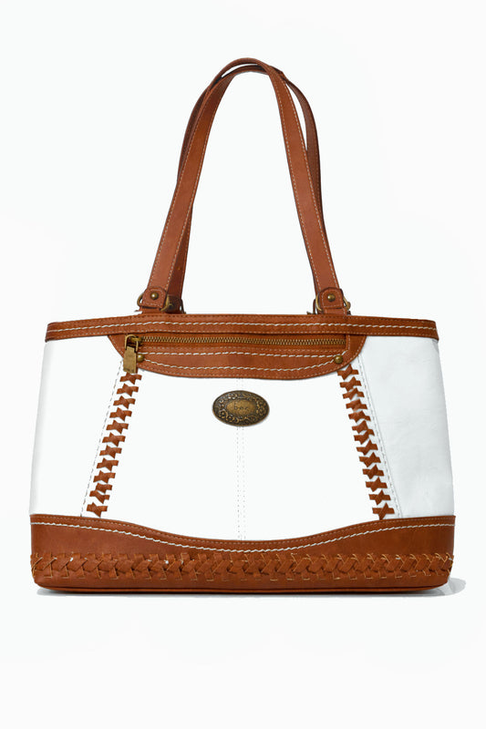 BOC White Saddle Bag Purse
