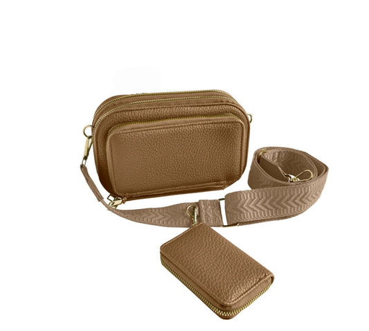 Crossbody Bag with Wallet Brown - 1152