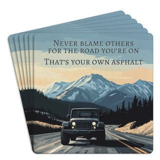 Bar Coasters  6 Pk Your Asphalt
