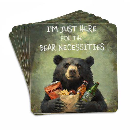 Bar Coasters  6 Pk Bear Necessities