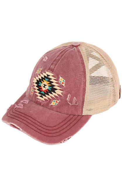 Ball Cap Aztec Berry