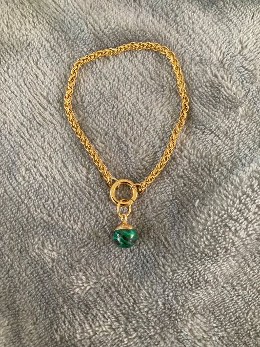 6.5” Spiga/Wheat Gold plated Bracelet Bellajules
