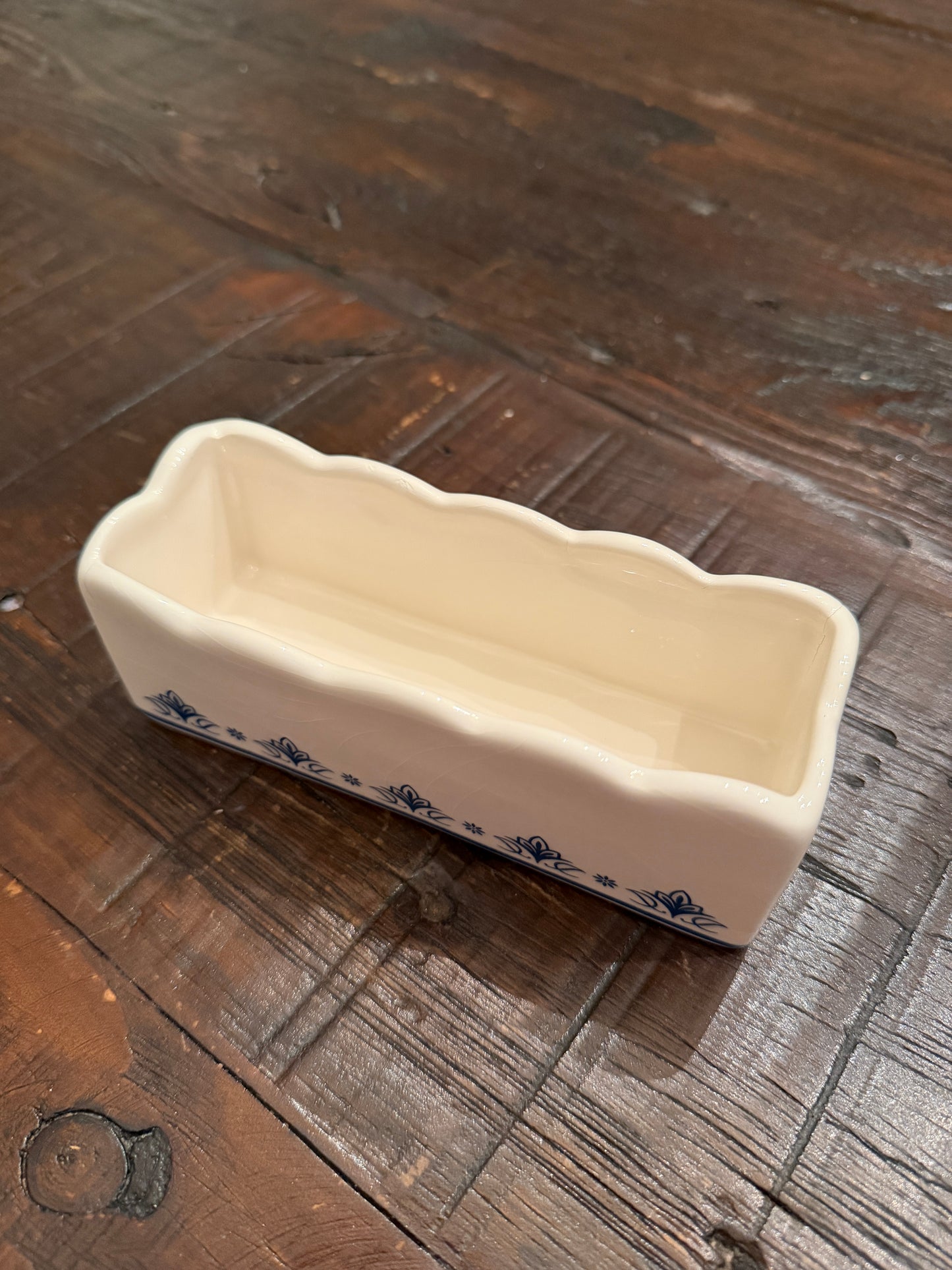 Blue border Trinket Dish