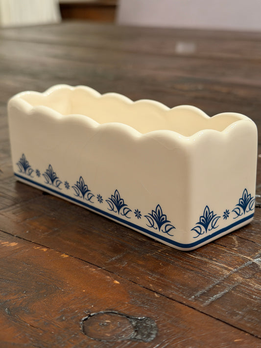 Blue border Trinket Dish