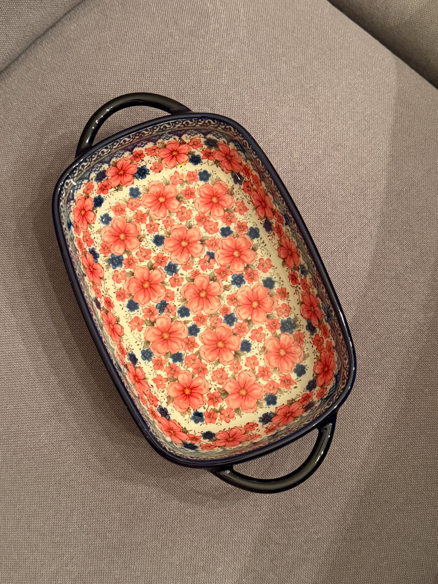 Polish Pottery Baking Dish Sister Wu 6”