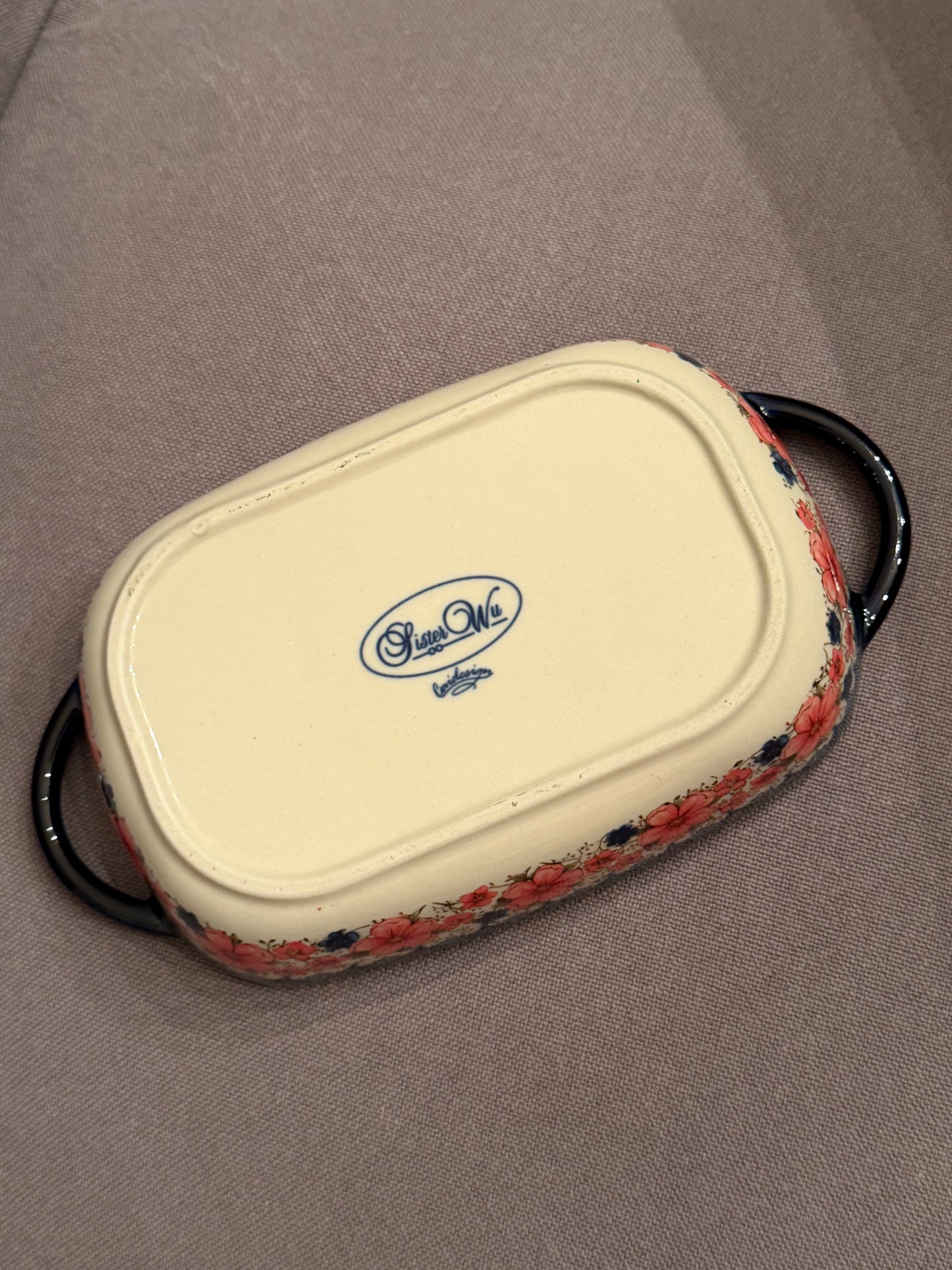 Polish Pottery Baking Dish Sister Wu 6”