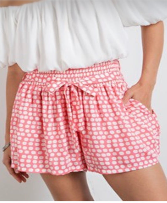 POLKA DOT SHORTS PINK EASEL M