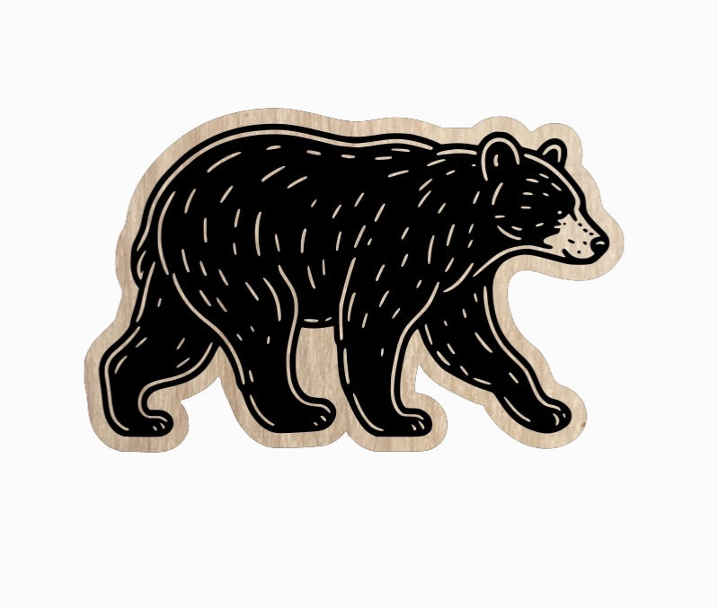 Eco Sticker Blk Bear