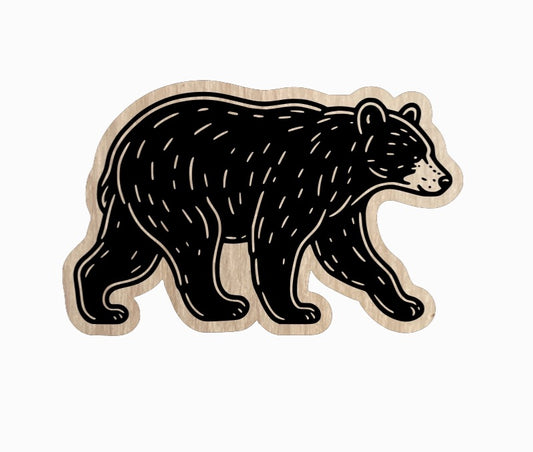 Eco Sticker Blk Bear