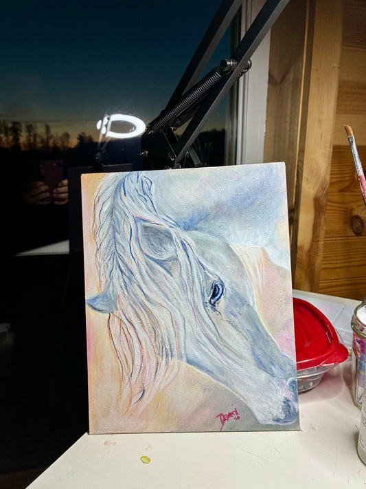 8x10 horse painting Dennie’s Art Works