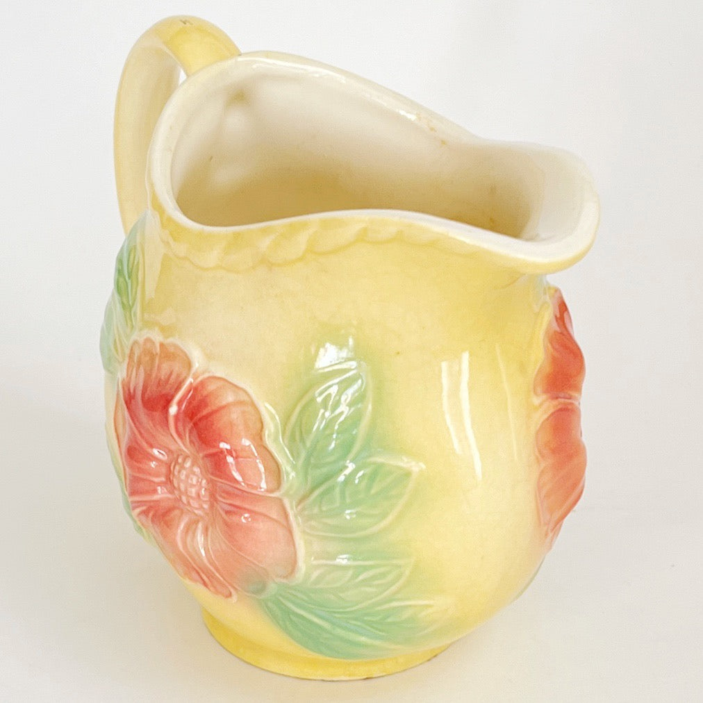 1950s Hull Pottery Dogwood Sunglow Flower Pitcher 24 oz