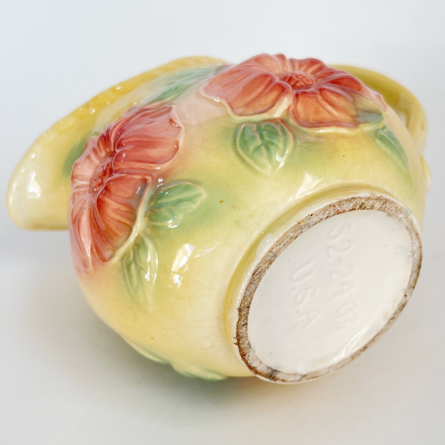 1950s Hull Pottery Dogwood Sunglow Flower Pitcher 24 oz