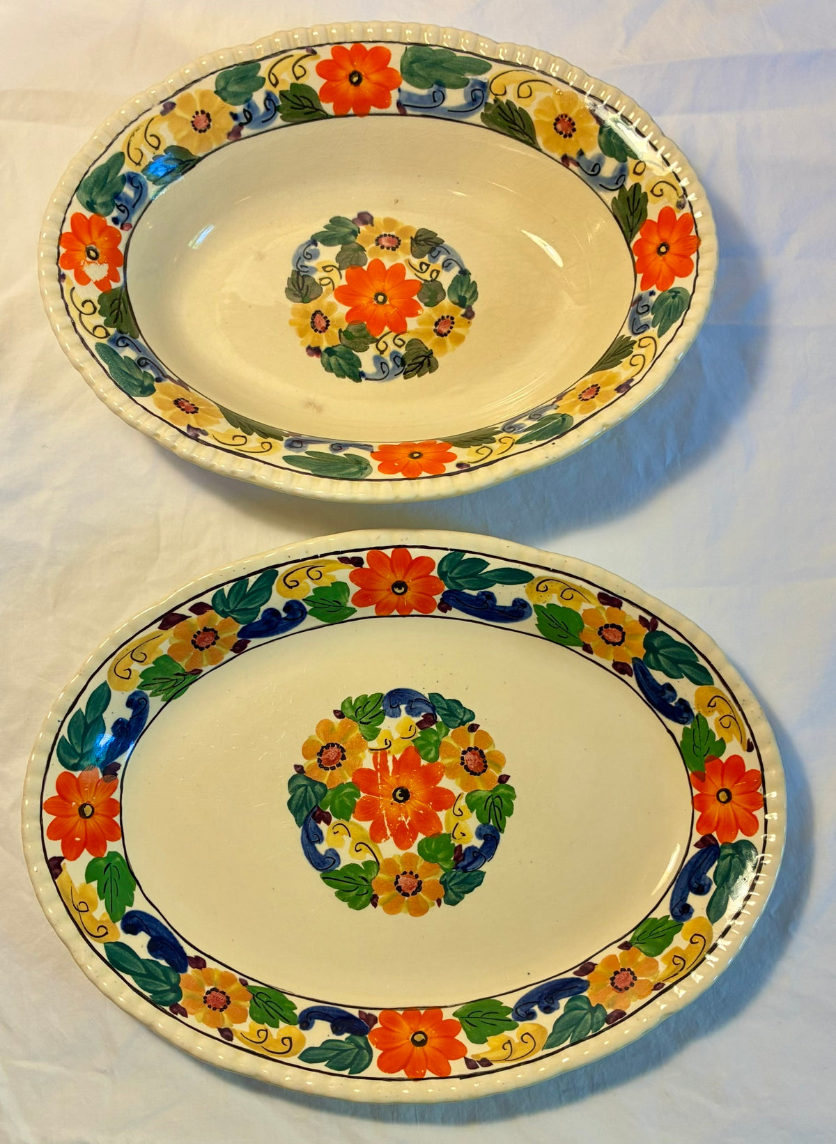 Large 28pc Collection of Rare Royal Adams Ivory Titan Ware Maytime pattern 459174 with Scalloped Edge