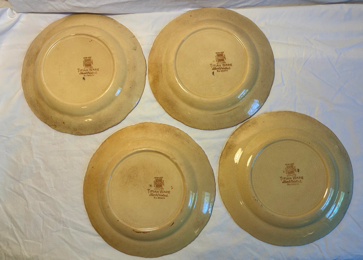 Large 28pc Collection of Rare Royal Adams Ivory Titan Ware Maytime pattern 459174 with Scalloped Edge