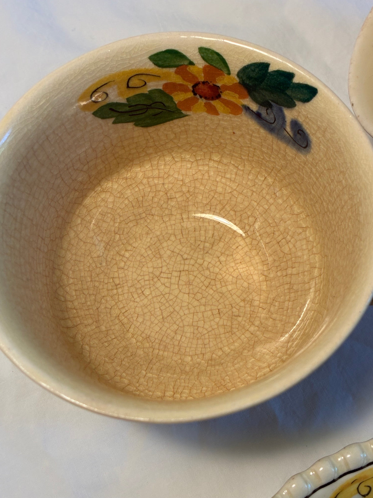 Large 28pc Collection of Rare Royal Adams Ivory Titan Ware Maytime pattern 459174 with Scalloped Edge