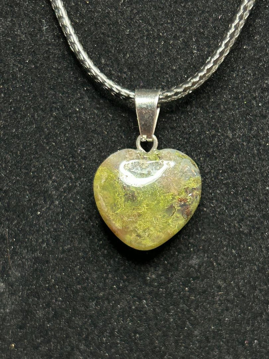 NL.SM. HEART OCEAN JASPER black 16mm