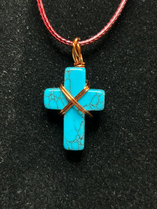 NL CROSS HOWLITE TURQUOISE copper 35mm