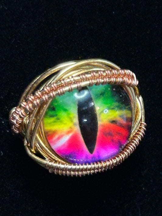 RG DRAGON EYE RAINBOW gold/copper - size 6