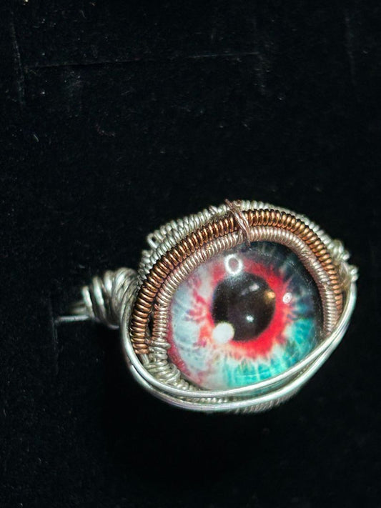 RG DRAGON EYE RAINBOW silver/copper - size 8