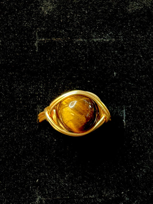 RG WW TIGERS EYE antique brass  8.5