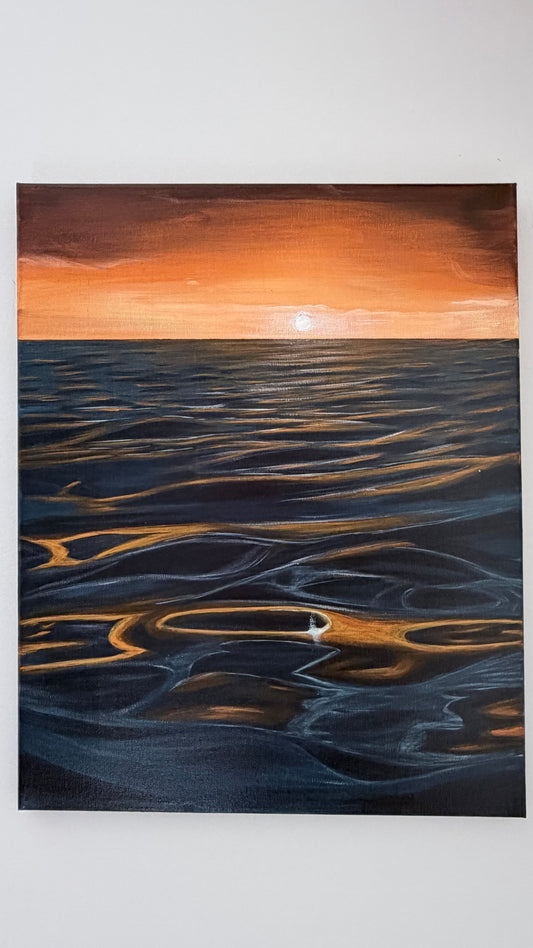 Golden Sunset at Sea