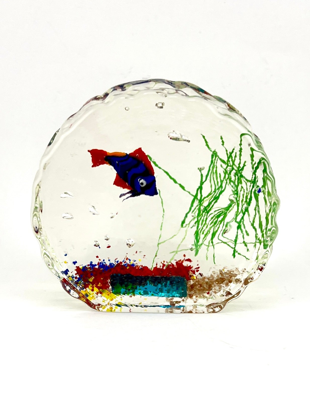Vintage Murano Glass Fish Aquarium Paperweight