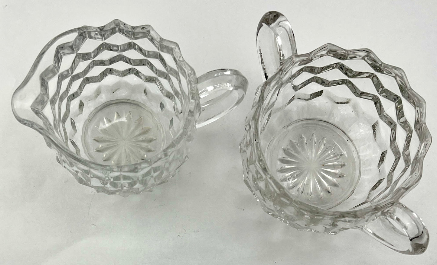 Vintage Fostoria American Cream & Open Sugar 2 Pc Set