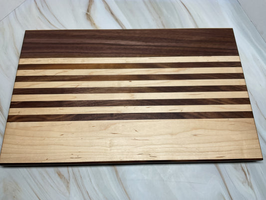 Handcrafted Cutting Board with Walnut and Maple