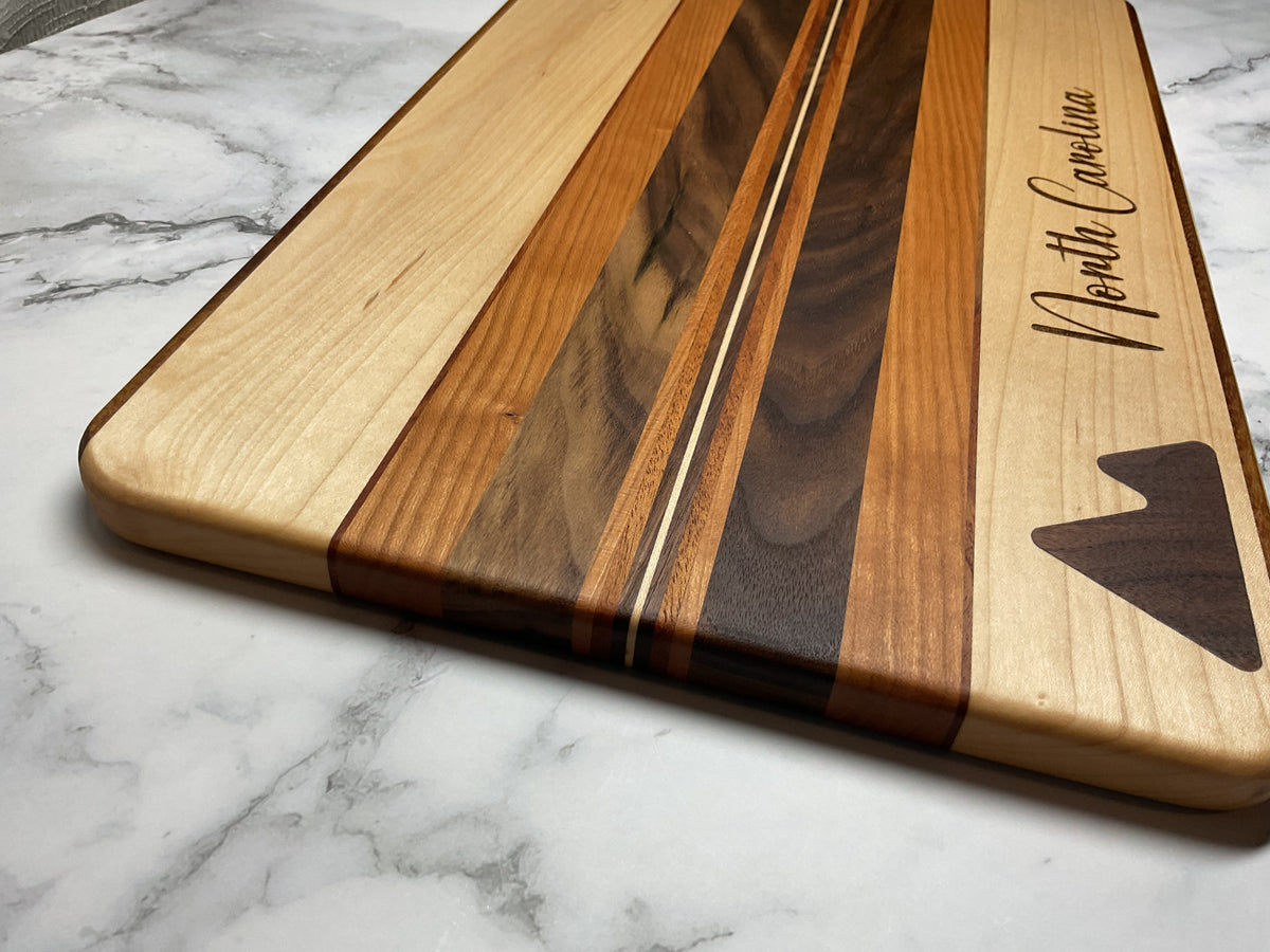 Inlay Accent Cutting Board – Handcrafted Hardwood