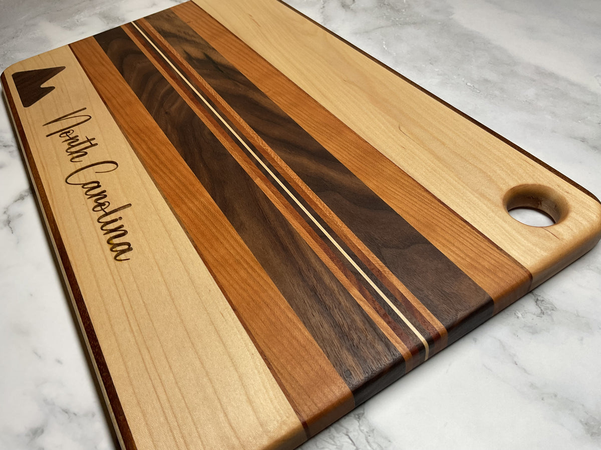 Inlay Accent Cutting Board – Handcrafted Hardwood