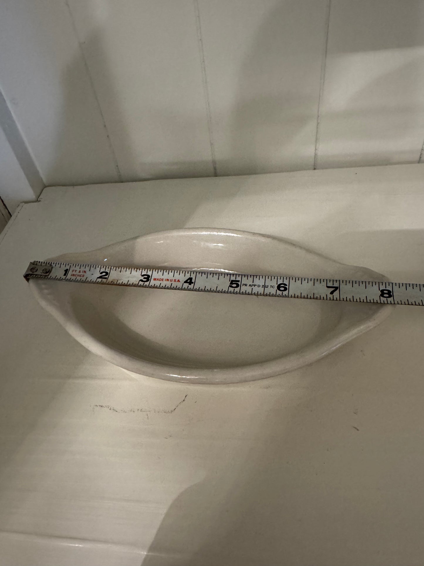 Dish Hall 8" long x 4" wide