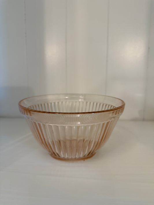Depression Glass 1930s Ribbed Bowl