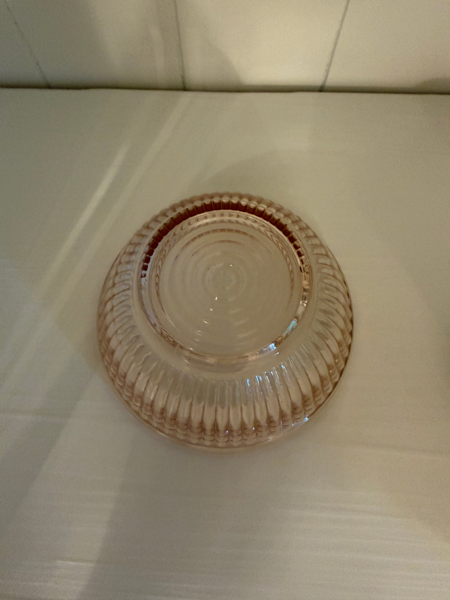 Depression Glass 1930s Ribbed Bowl