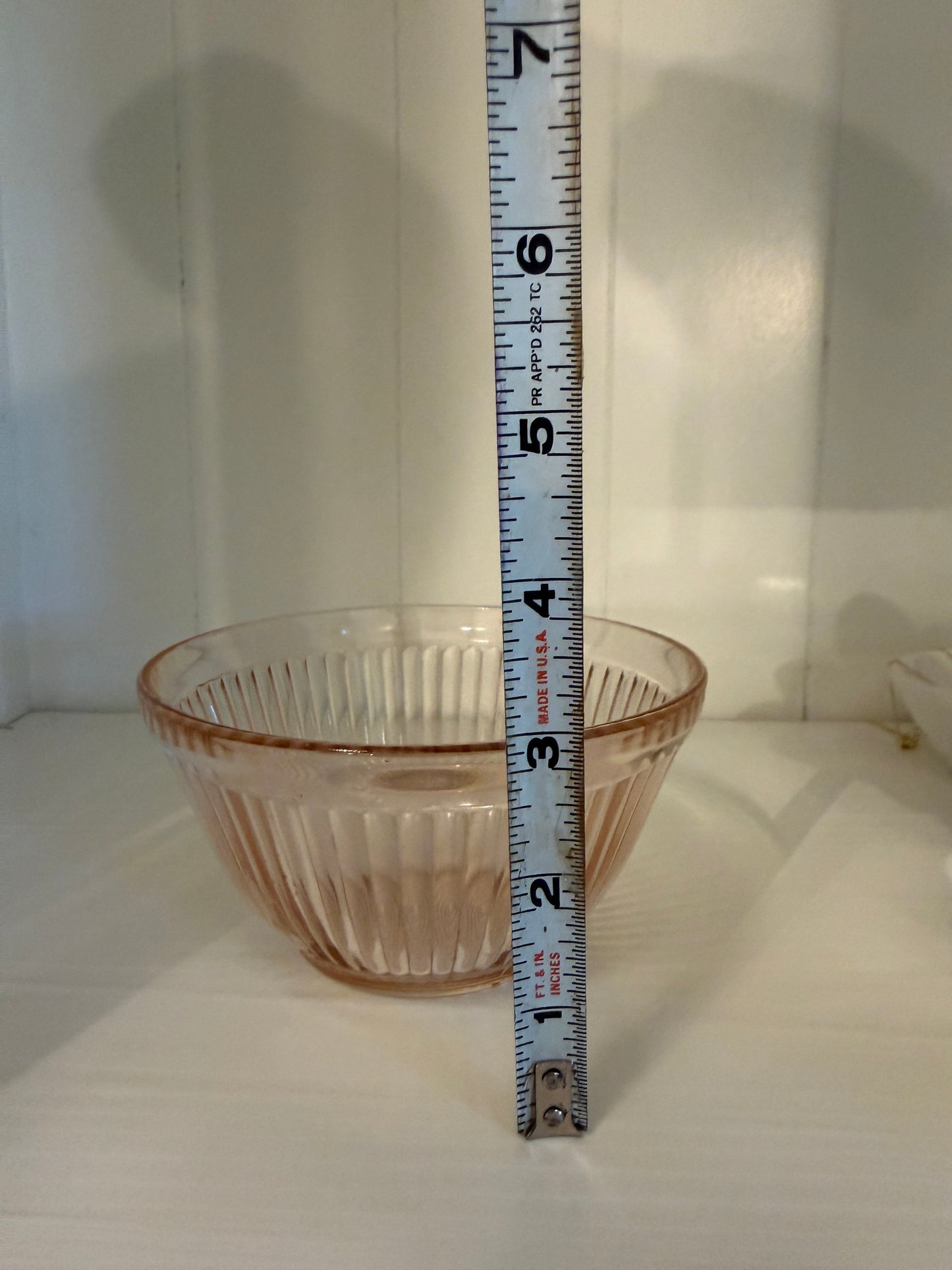 Depression Glass 1930s Ribbed Bowl