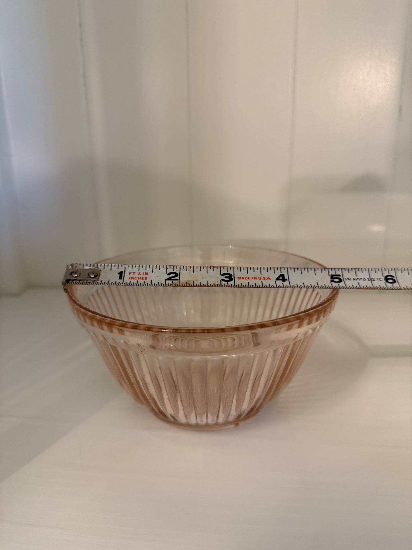 Depression Glass 1930s Ribbed Bowl