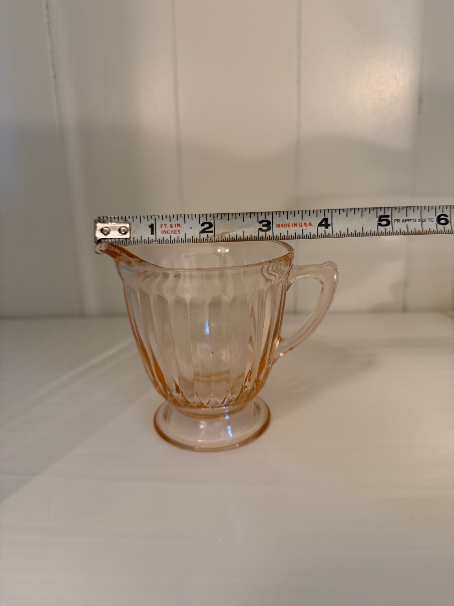 Pink Depression Creamer  4" x 3"