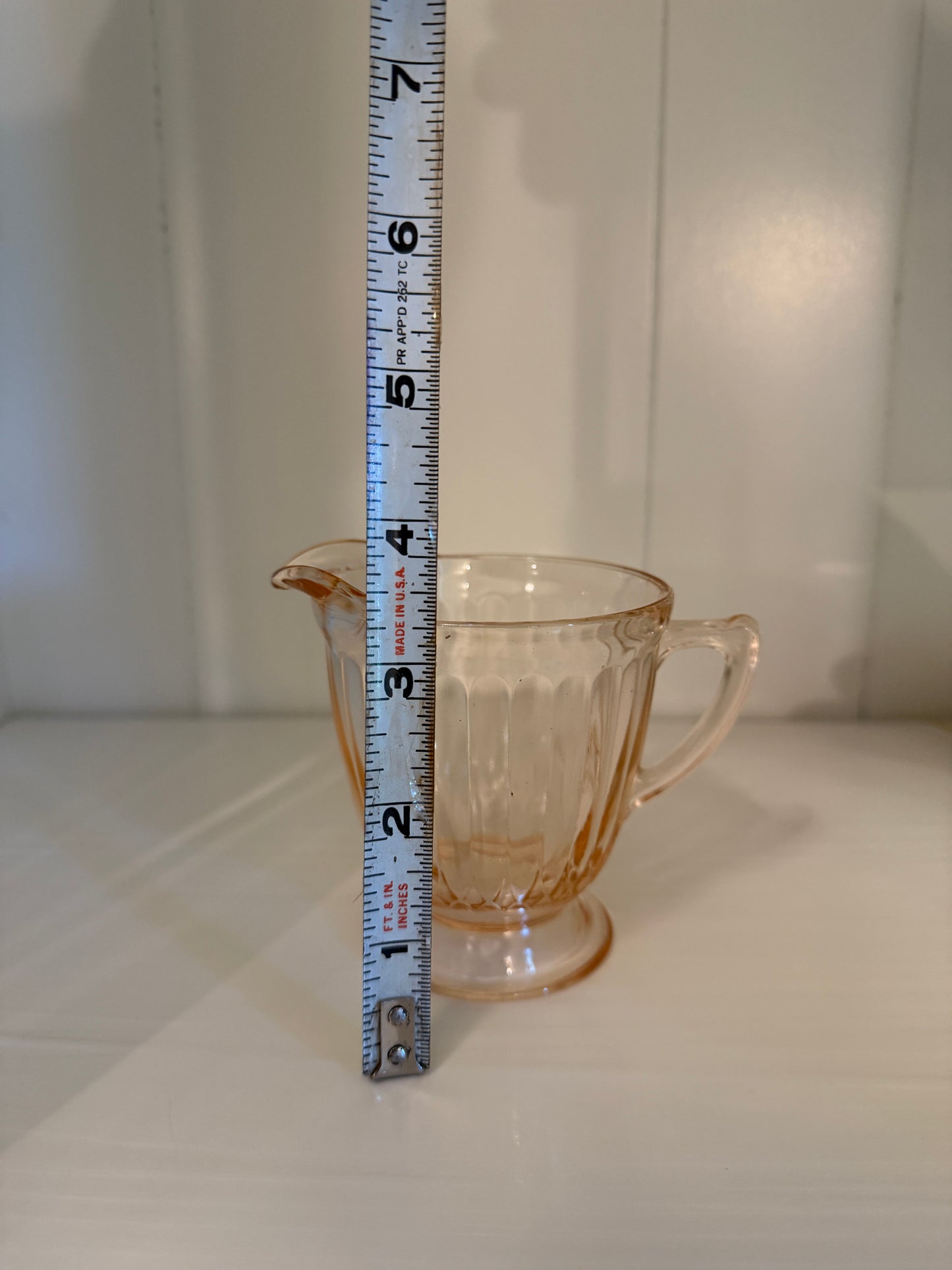 Pink Depression Creamer  4" x 3"