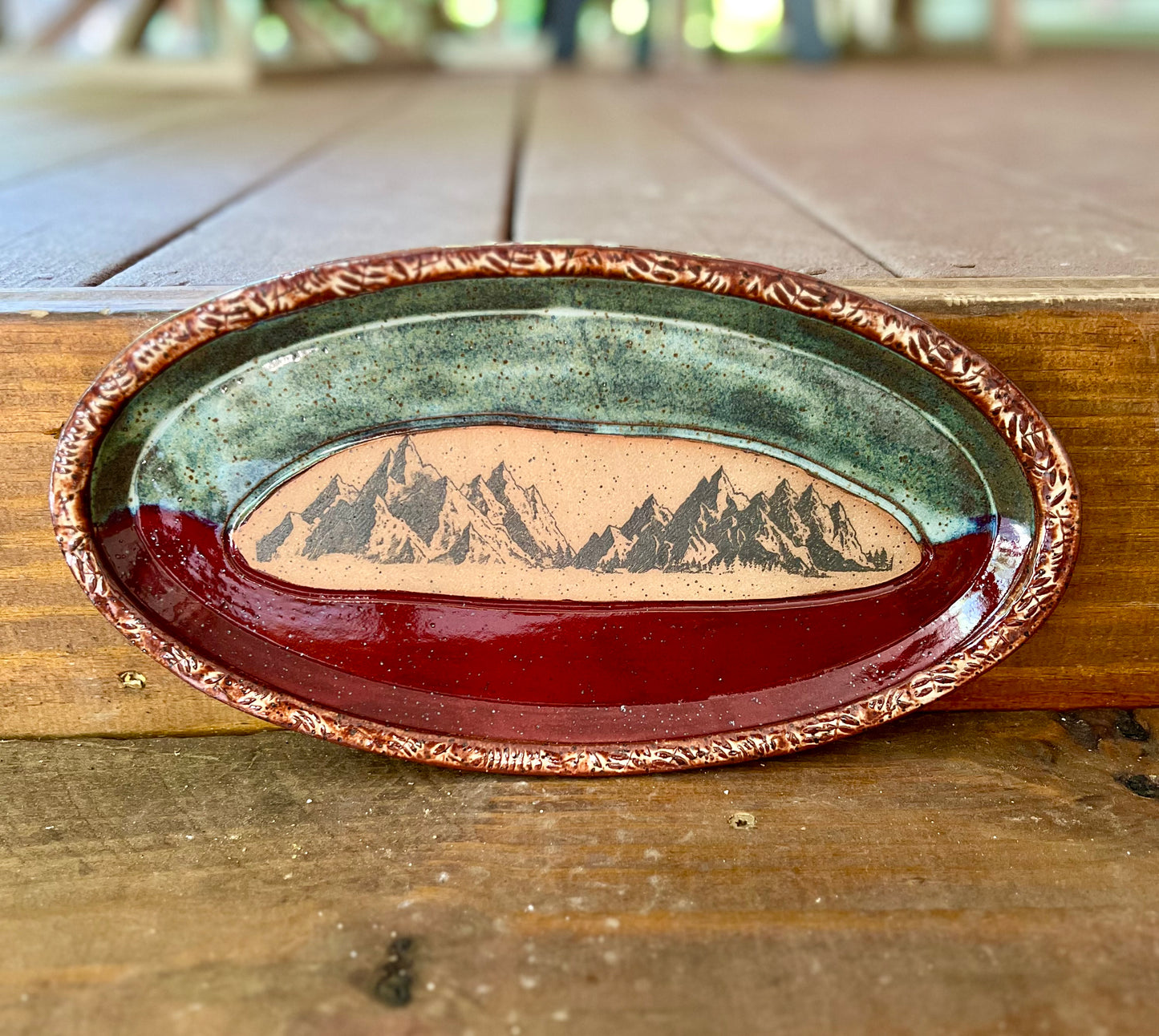 Oval Mountain serving platter