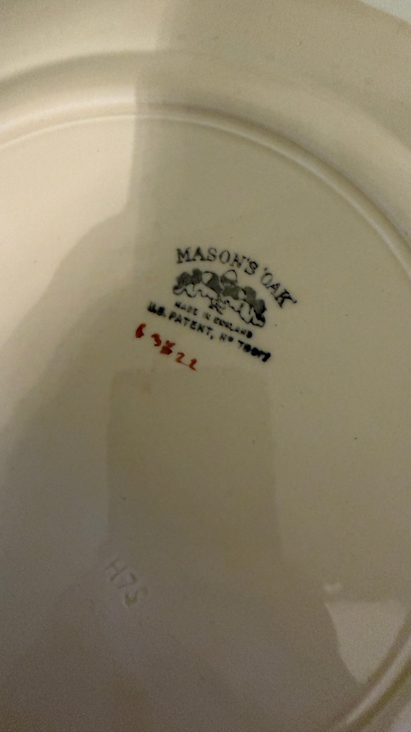 Plate Mason's Ironstone China 10" diameter