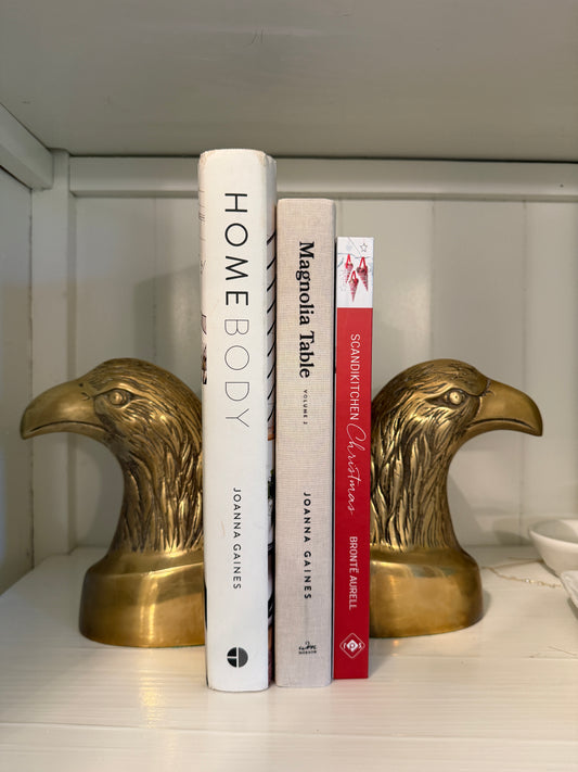 Vintage Brass American Eagle Bookends