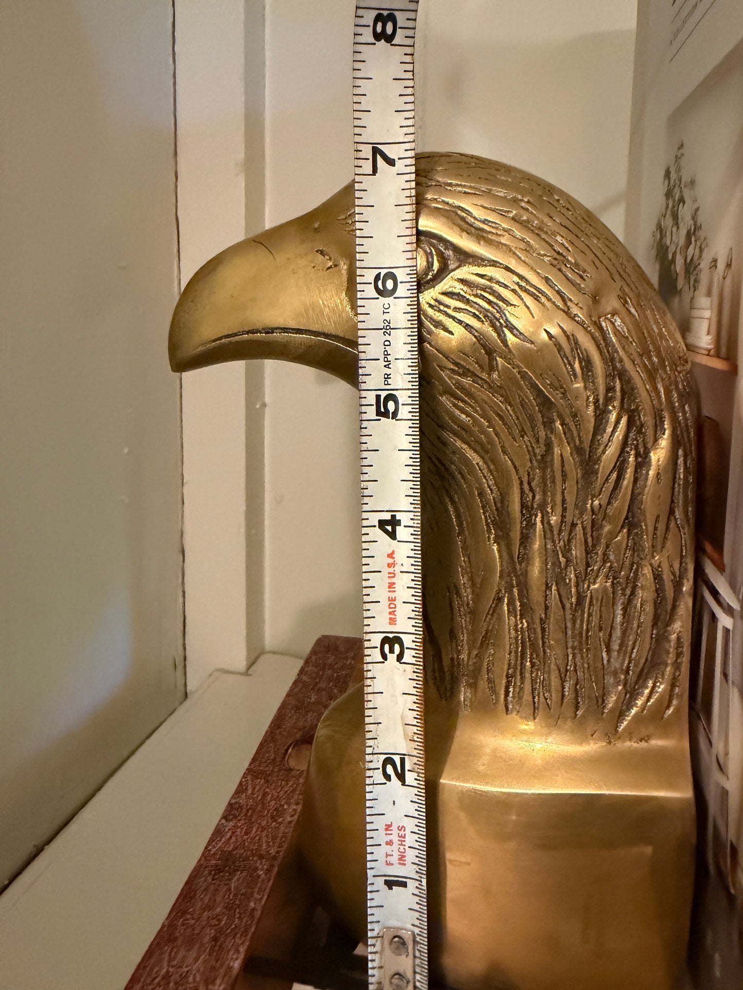 Vintage Brass American Eagle Bookends