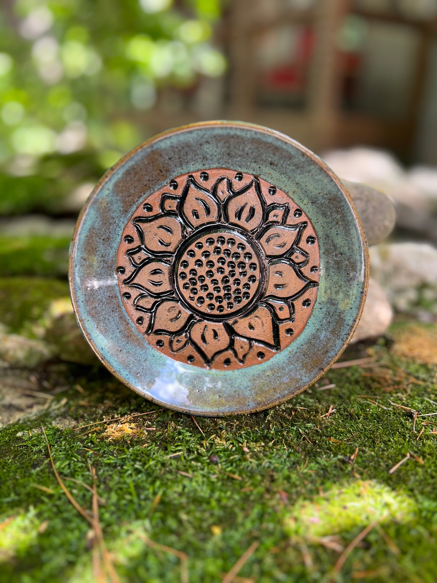 Sunflower round plate