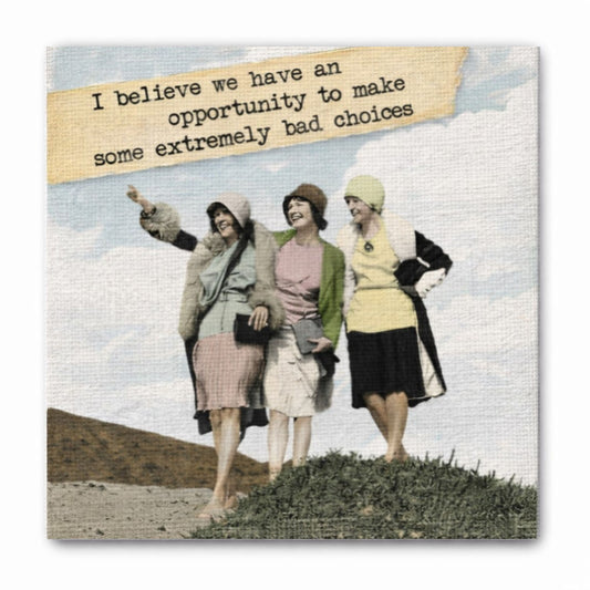 Funny Canvas  Magnet Bad Decisions - 1152