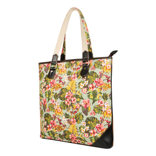 Mia Square Leather Tote Bag Vaan & Co