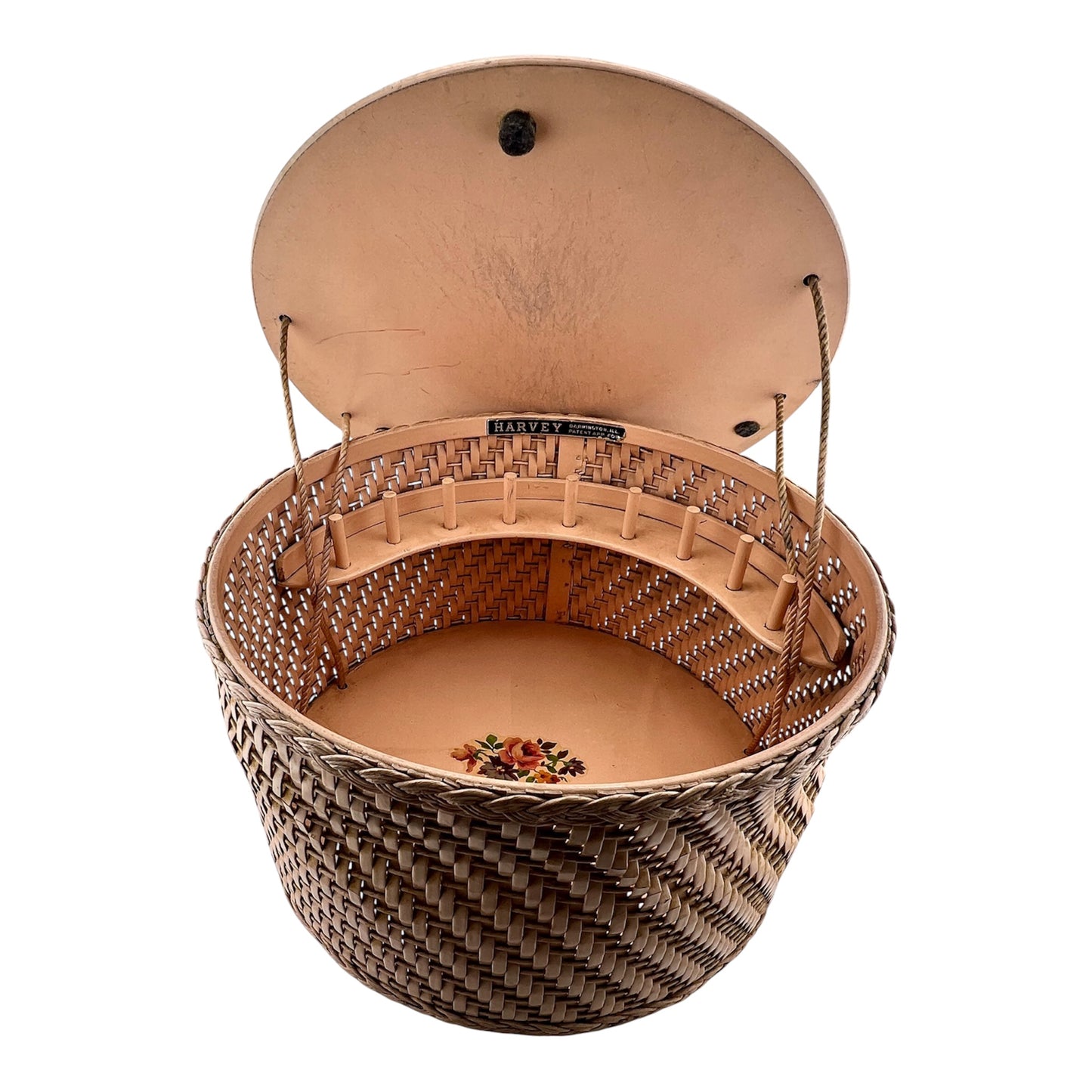1940s Harvey Wicker Sewing Box